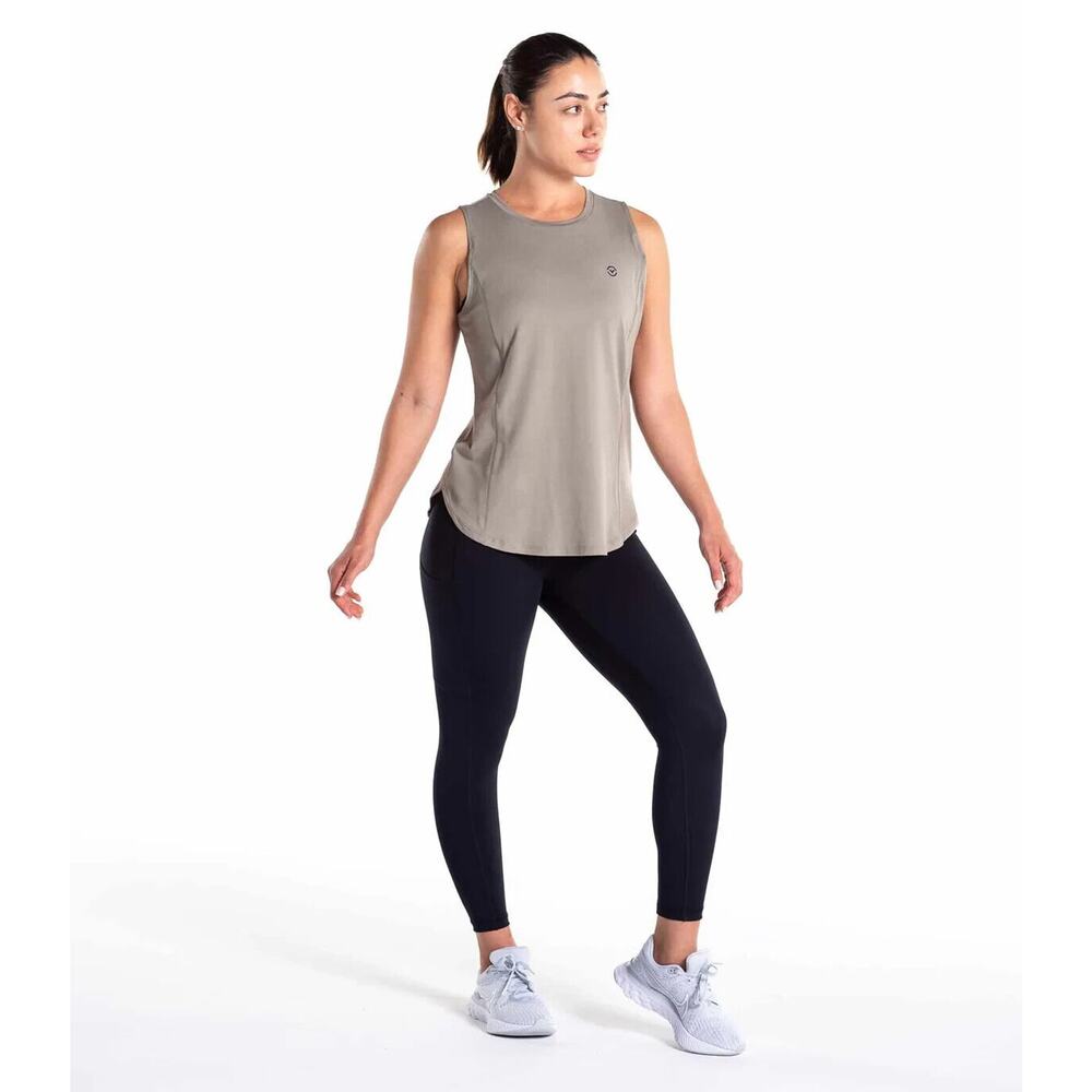 Virus Women's XS Cadence Tank Top Performance NWT Olive Green Vetiver Black